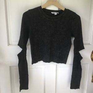 Cutout Crop Long Sleeve